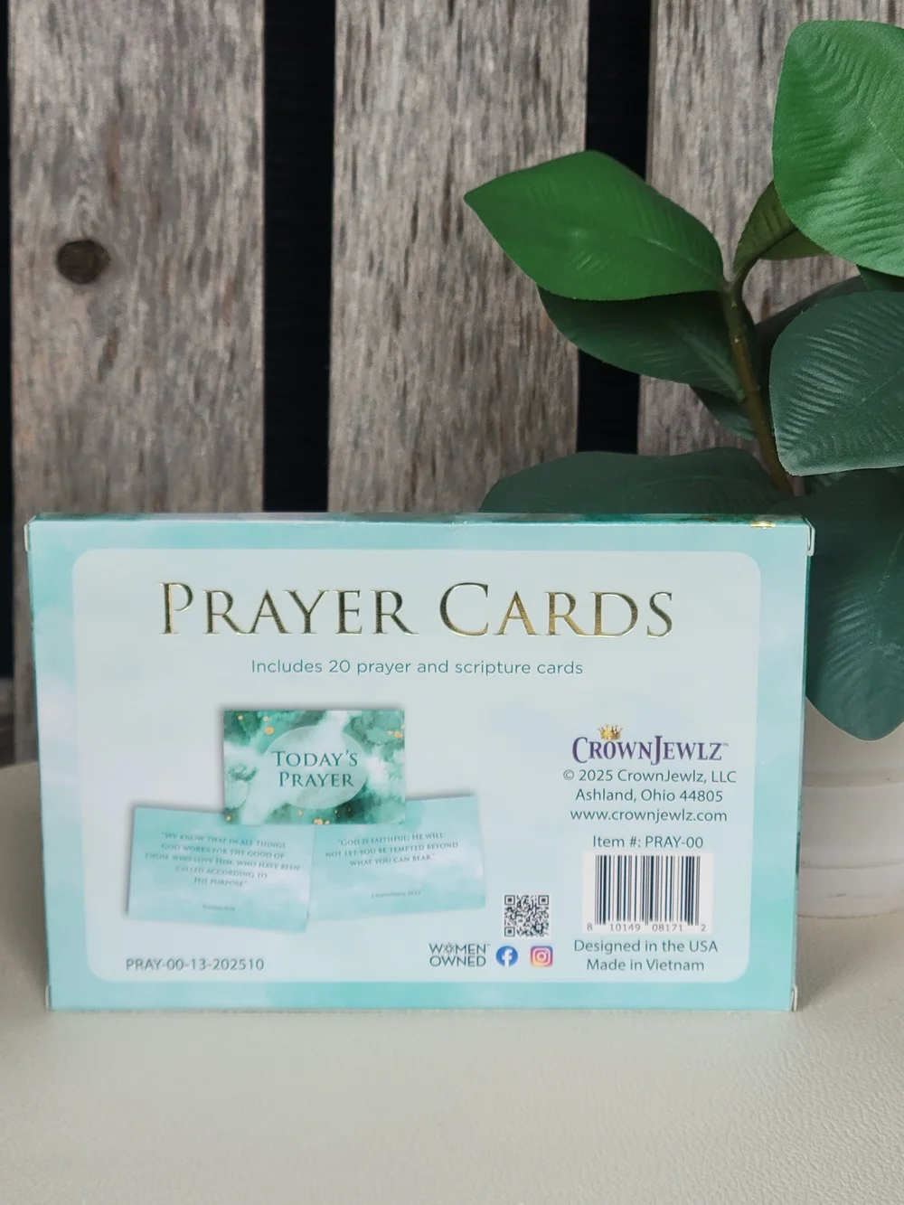 Prayer Cards Deck - Green Inspirational Scripture Cards